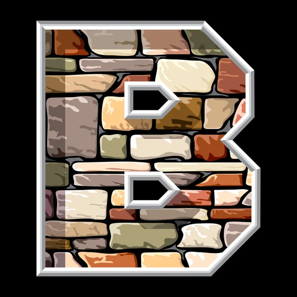 Каменная буква b — стоковый вектор