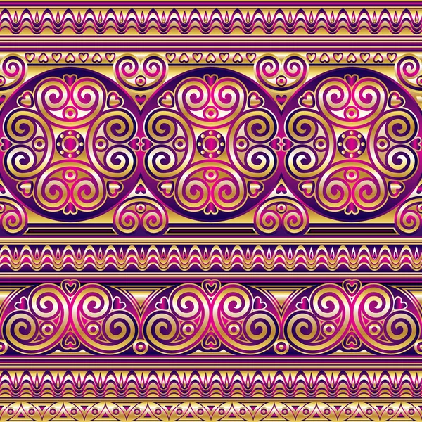 Seda asiático inconsútil ornamento — Vector de stock