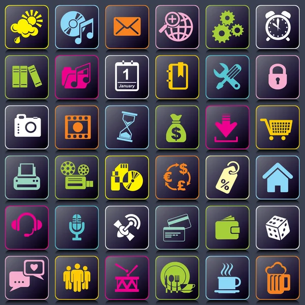 Smart Phone app icons — Stock Vector