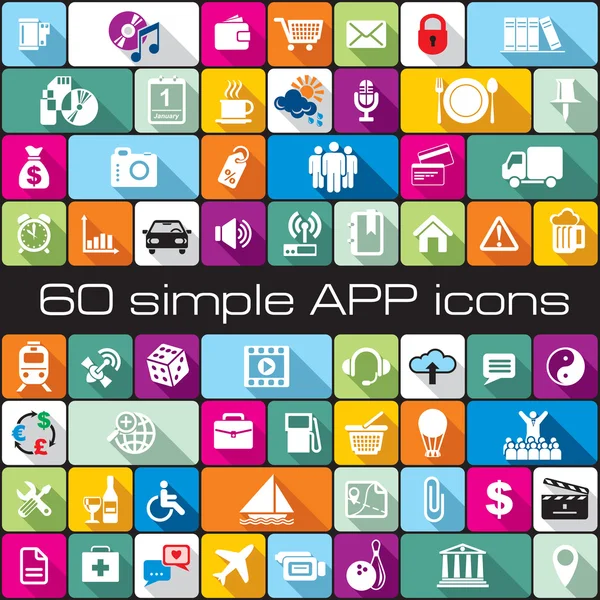 Iconos APP conjunto — Vector de stock