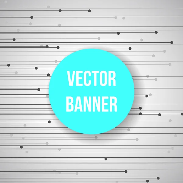 Banner geométrico con elemento circular y lugar para su texto . — Vector de stock