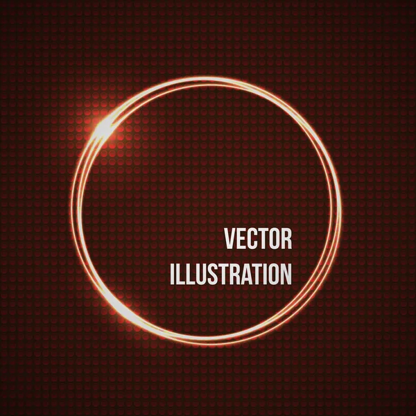 Абстрактный векторный баннер с коронными кольцами. Красные круги Дарка . — стоковый вектор