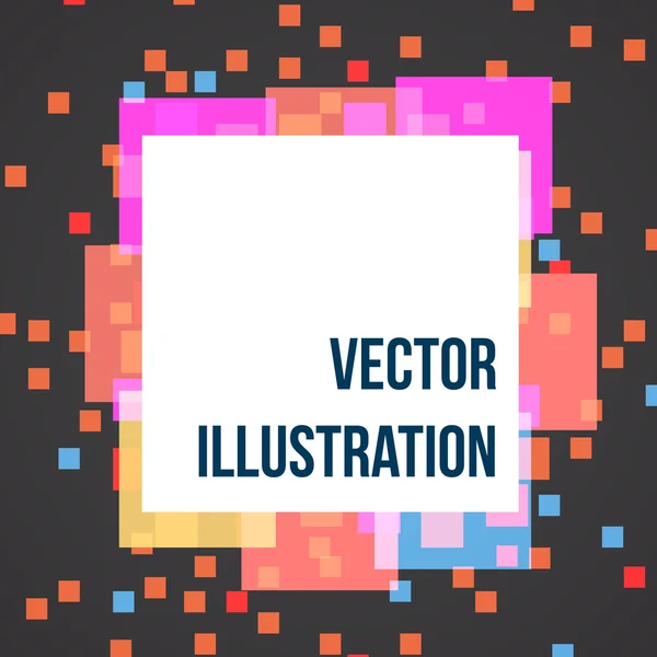 Abstraktes Banner mit farbigen Pixeln — Stockvektor