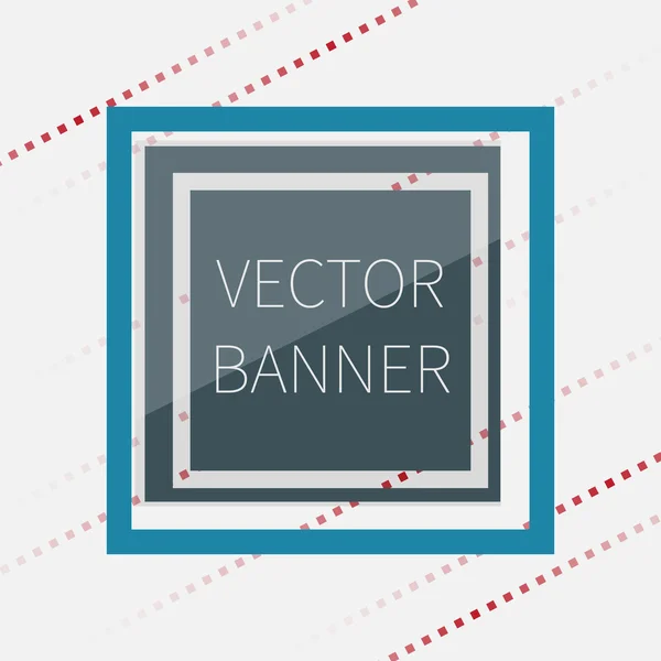 Banner brillante verde oscuro, con elementos de vidrio — Vector de stock