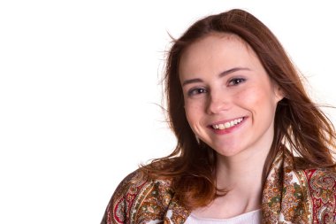 Kızıl saçlı kız portre