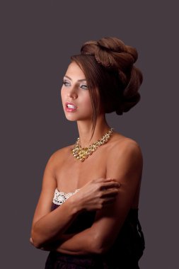 Beautiful woman with jewelry clipart