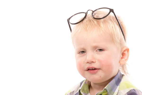 Ragazzo divertente con gli occhiali — Foto Stock