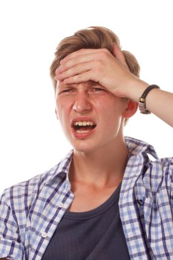 Genç adam kadar mutlu portre kadar kapatın.