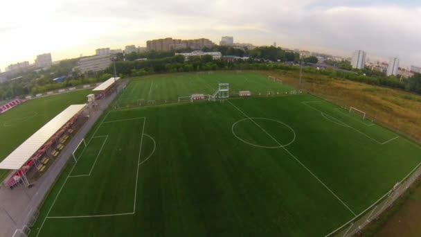 Fotbollsstadion, Flygfoto — Stockvideo