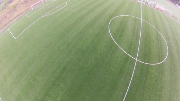 Estadio de fútbol, vista aérea — Vídeo de stock