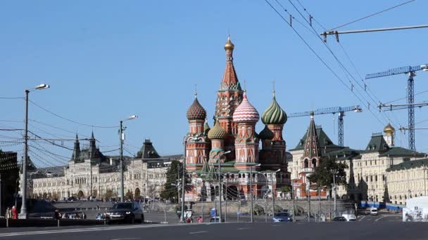 St Basil's Cathedral in Moscow — Stock Video