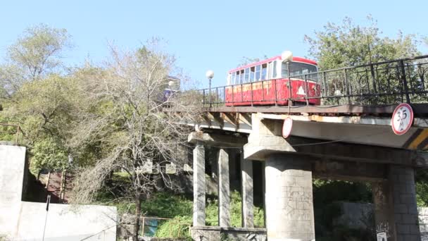 Kabelspoorweg in vladivostok — Stockvideo