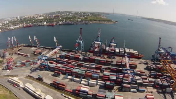 Vladivostok ticari liman — Stok video