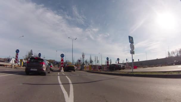 开车穿过谢列梅捷沃机场。终端 D — 图库视频影像