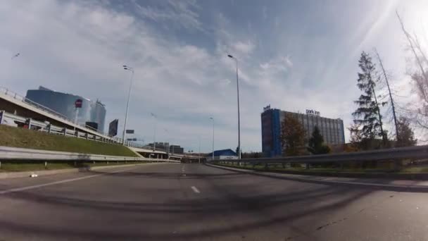 Driving thru Sheremetyevo airport. Terminal D — Stock Video