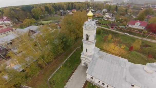 Flying over Ortodox Church, Russia — Stock Video