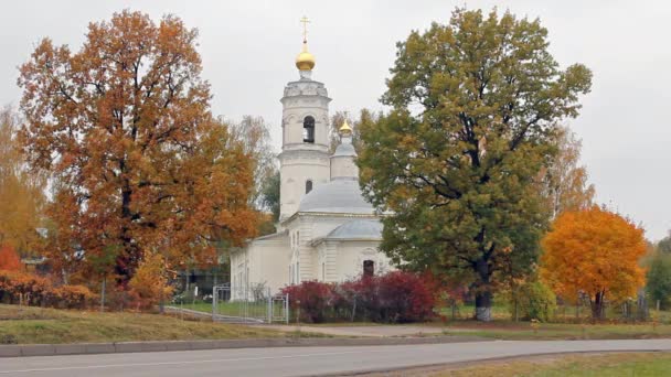 Weiße Ortodox-Kirche — Stockvideo