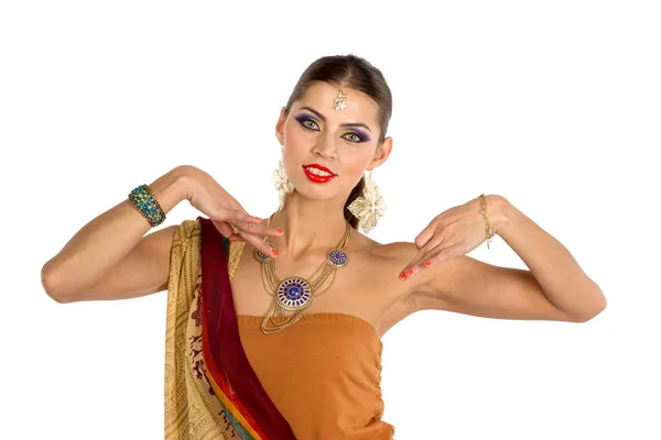 Indiansk flicka dansar — Stockfoto