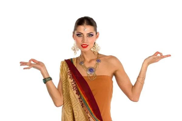 Indyjski dziewczyna taniec — Zdjęcie stockowe