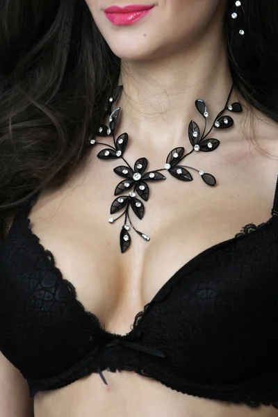 Close up view to necklace — Stock Photo, Image