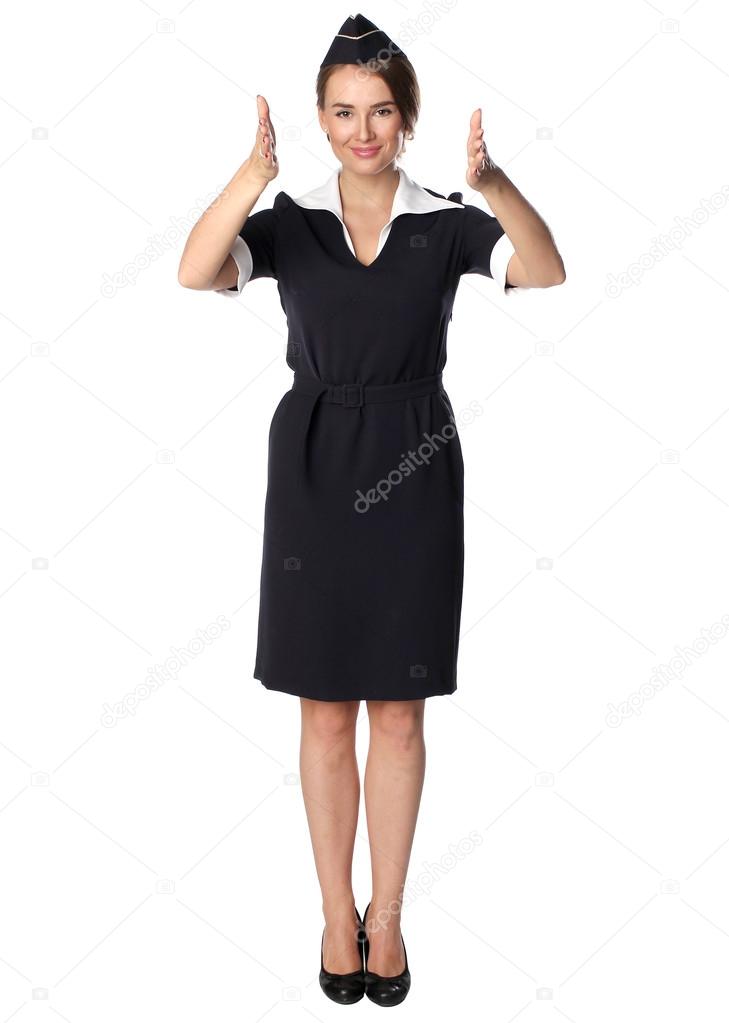 Air hostess in uniform