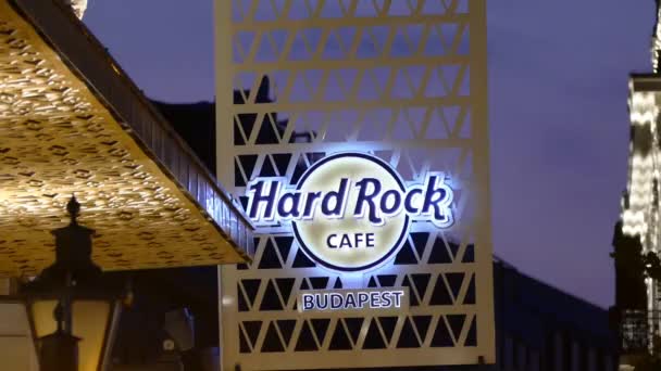 Panneau de café Hard Rock à Budapest — Video