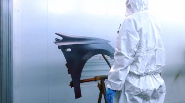 Araba çamurluk işlem kamera boyama.