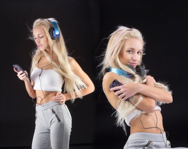 Dizlerinin üstüne oturan genç ince kadın.