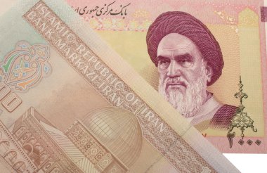 İran rials banknotlar kümesi.