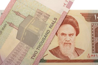 İran rials banknotlar kümesi.