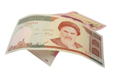 İran rials banknotlar kümesi.