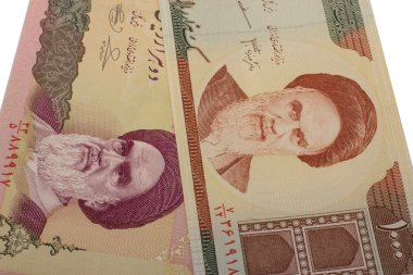 İran rials banknotlar kümesi.
