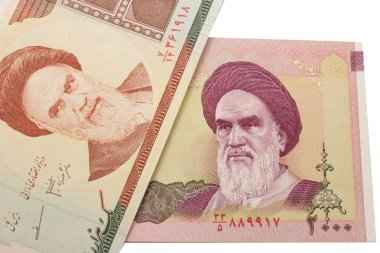 İran rials banknotlar kümesi.