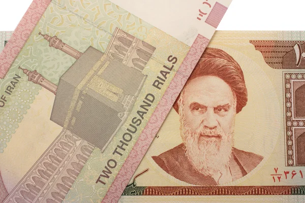 Uppsättning av iranska rials sedlar. — Stockfoto