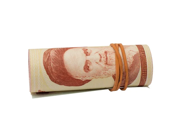 Banconote rotolate rial — Foto Stock