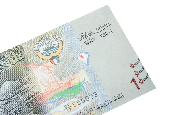 Банкнота в 1 динар Кувейта . — стоковое фото