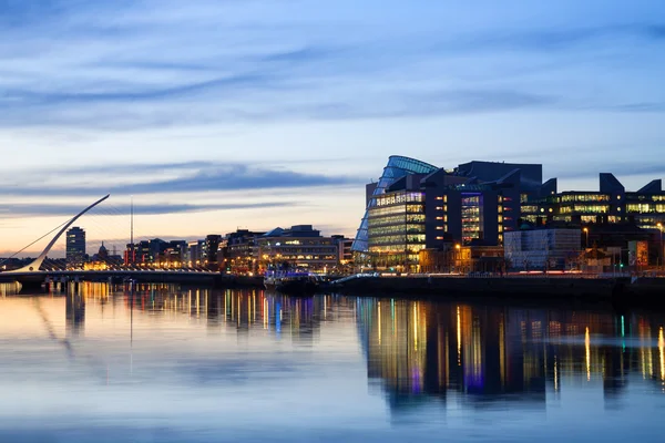 Dublin City Center during sunset — Stock Photo, Image