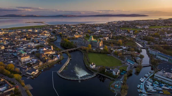 Aerial View Galway Cathedral Woodquay Driver Corrib — Stock Photo, Image