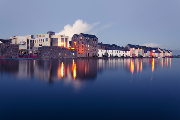 High tide on the river in Galway.