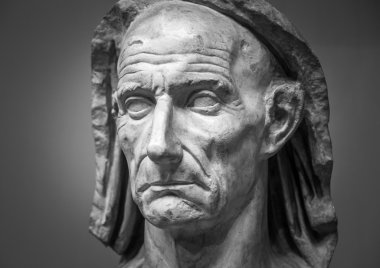 The ancient marble portrait bust clipart
