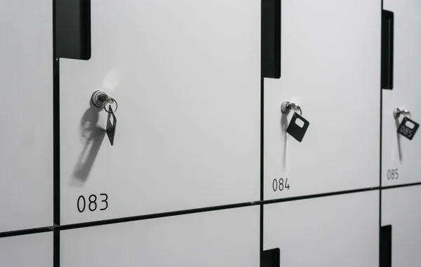 Row of locker box - stainless steel — Stock Photo, Image