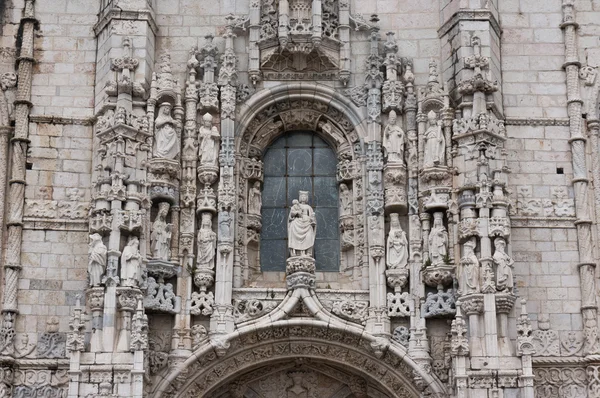 Jeronimos kláštera Belému, portálu detail — Stock fotografie