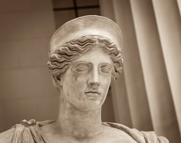 White marble head of young woman — Stock Photo, Image