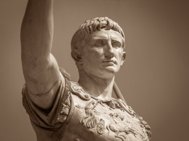 Statue of Roman Emperor Augustus clipart