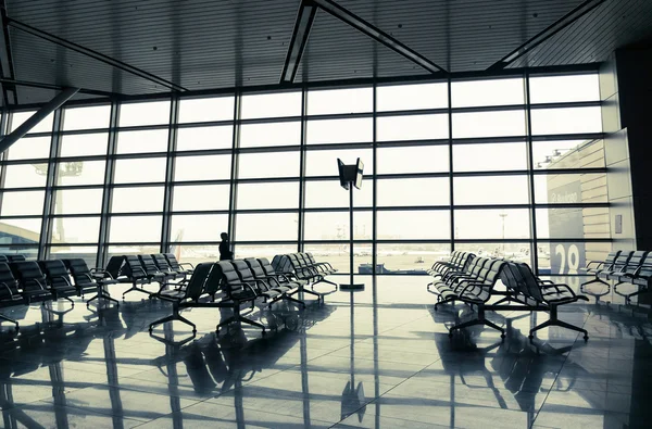 Letiště čeká oblast křesel — Stock fotografie