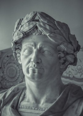 Ancient bust of the Roman emperor clipart