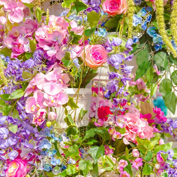 Um monte de flores. — Fotografia de Stock