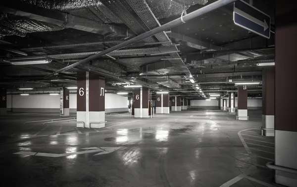 Parking garage underground interior — Stock Photo, Image