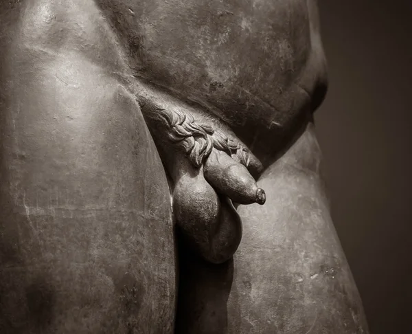 Closeup of the penis a classic statue — Stok fotoğraf