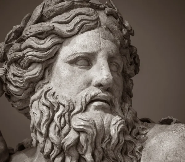 The ancient marble portrait of man with beard — Stock Photo, Image